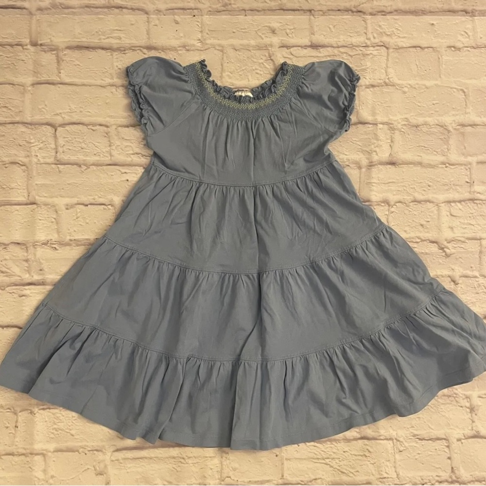 HANNA ANDERSSON LIGHT BLUE LOVE TO TWIRL DRESS  SIZE 120/6-7 READ